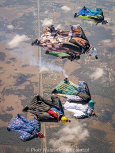 Wingsuit pilots at Flock Fest 2026 Zephyrhills Z-Hills