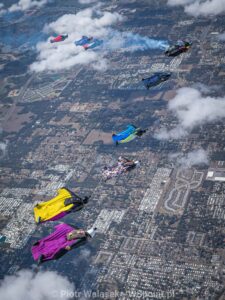 Wingsuit pilots at Flock Fest 2026 Zephyrhills Z-Hills