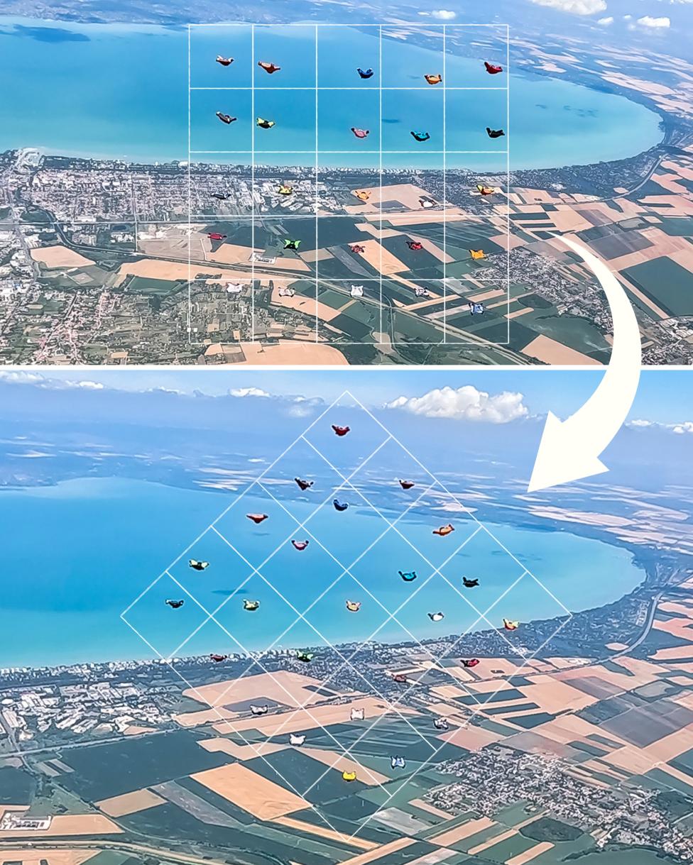 25-way Sequential Wingsuit Formation - Rekord Europy i Rekord Świata (fot. Michał Migała)