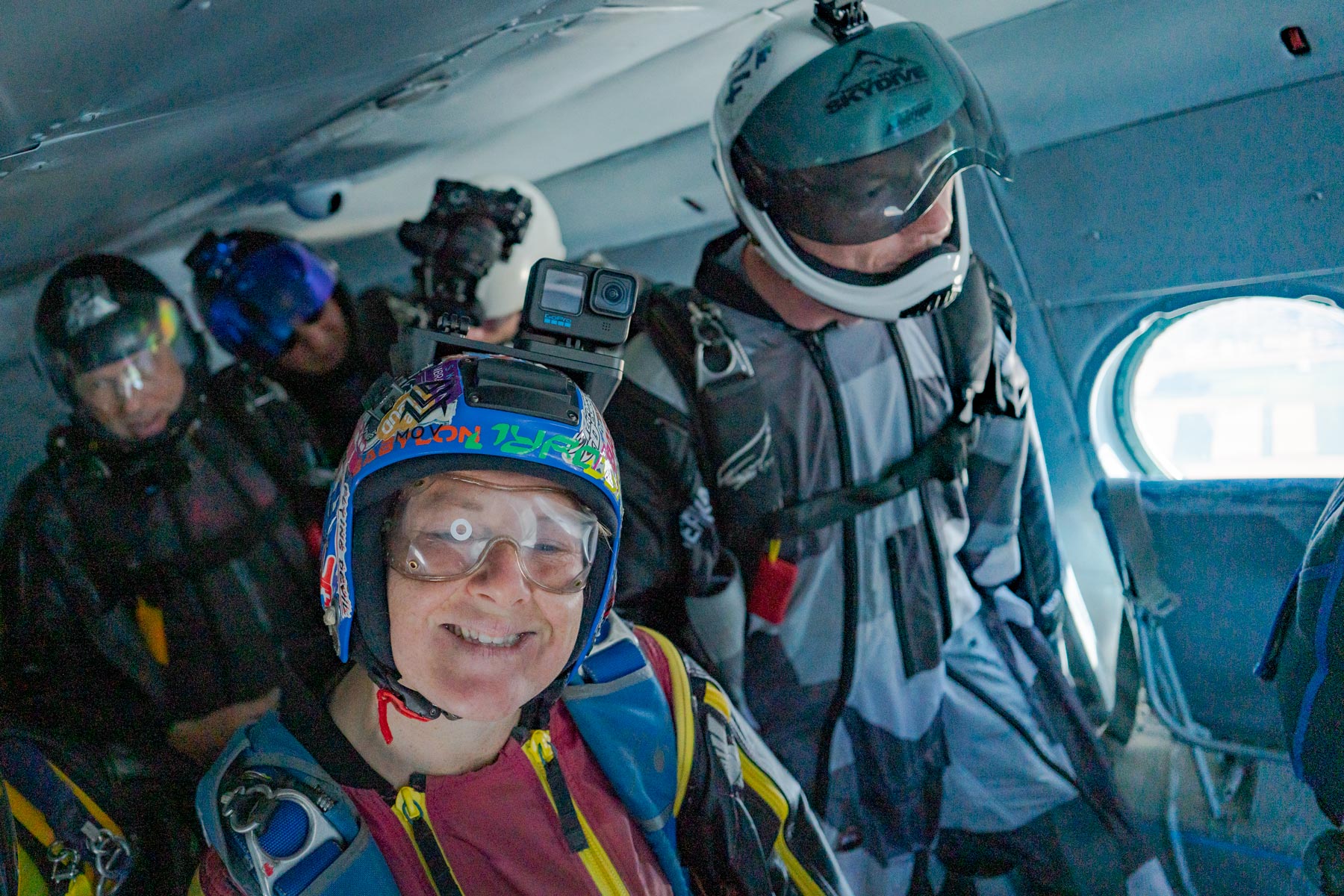 Wingsuiters before exit Dawid Winczewski i Pauline Rauvaudet